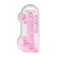 REALROCK - Transparent Realistic Dildo - Pink (22cm) 