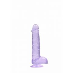 REALROCK - translucent lifelike dildo - purple (15cm)