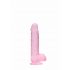 Transparent Realistic Dildo - Pink (6 inches) 