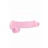 Transparent Realistic Dildo - Pink (6 inches) 