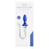 Chrystalino Tail - glass anal dildo whip (blue and white)