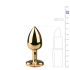 Easytoys Metal No.3 - Anal Dildo with Heart Base - Gold-Pink (1 inch) 