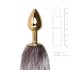 Easytoys Fox NO5 - Metal Anal Dildo with Fox Tail (Gold-Silver) 