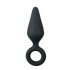 Easytoys Pointy Plug - Anal Dildo with Grip Ring - Medium (Black) 