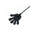 Rimba - Silicone Riding Crop with Hand - 40cm (Black) 