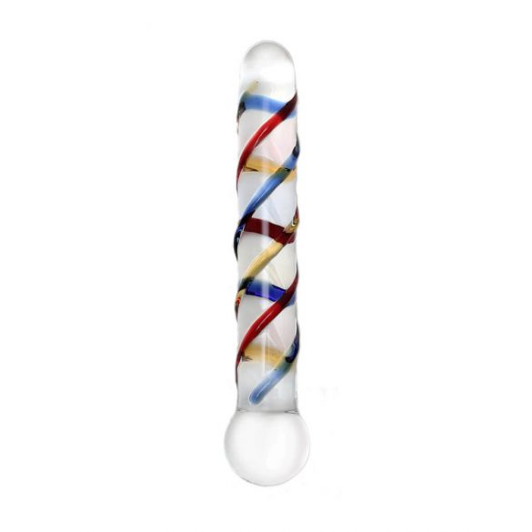 Rimba Rachella - Double Glass Dildo (Clear - Colored) 