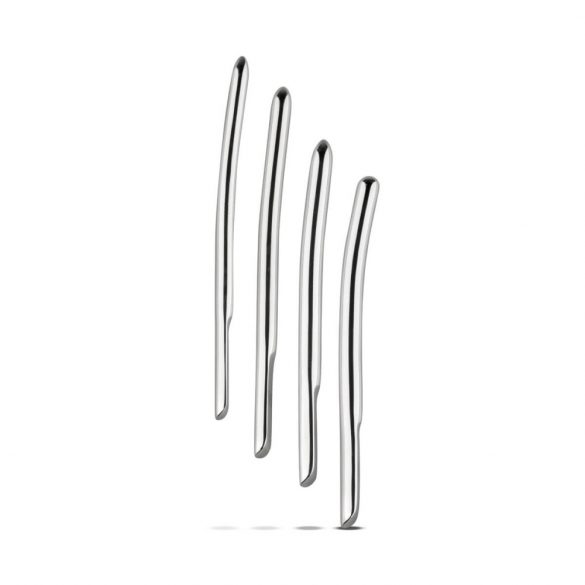 SINNER 176 - Curved Steel Urethral Dilator Dildo Set (4 pcs) - Advanced 