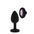 All Time Favorites - Purple Stone Silicone Anal Dildo (Black) 