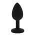 All Time Favorites - Purple Stone Silicone Anal Dildo (Black) 