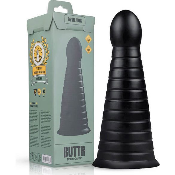 BUTTR Devil Dog - Suction Cup Dildo (Black) 