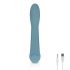 Bloom Rose - Rechargeable Silicone G-Spot Vibrator (Turquoise) 