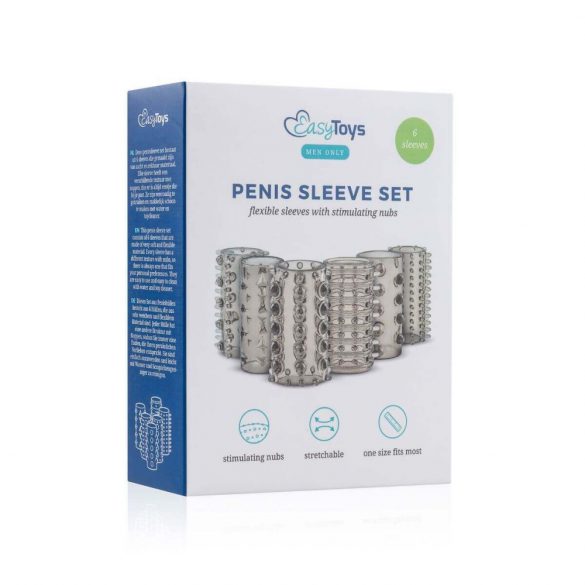 Easytoys Penis Sleeve Set - Smoke (6 pcs) 