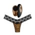 Panthra Tania - Battery-Operated, Wireless Vibrating Panties (Leopard-Black) 