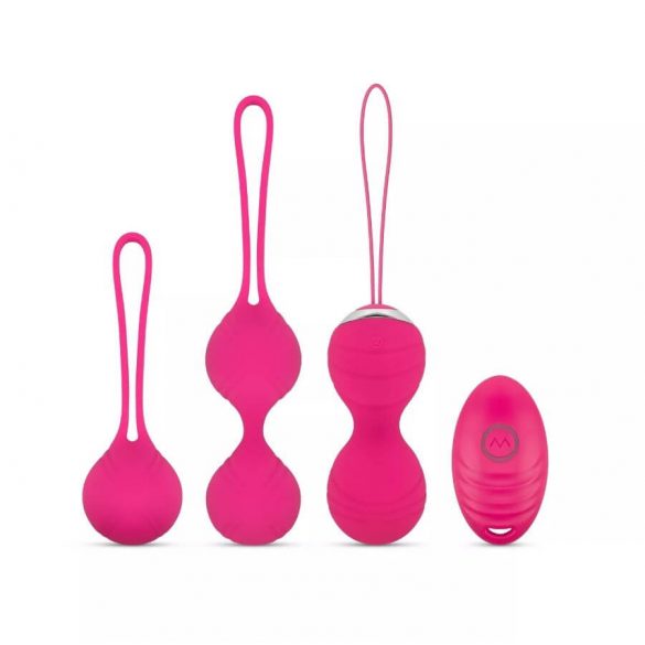 Easytoys LoveBalls - Vibrating Geisha Balls Set - 3 Pieces (Pink) 