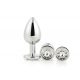 Gleaming Love - Anal Plug Dildo Set - Silver (3-piece) 