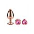 Gleaming Love - Heart Anal Plug Dildo Set - Rose Gold (3 Piece) 