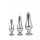 Gleaming Love - Silver Anal Dildo Set (3 Pieces) 