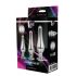 Gleaming Love - Silver Anal Dildo Set (3 Pieces) 