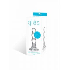 GLAS - wavy glass anal dildo (translucent)