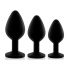 Rianne - 3-Piece Silicone Anal Set (Black) 