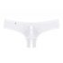Obsessive Alabastra - floral, bow, open thong - white (S/M)