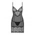 Obsessive Alluria - Lace Nightwear with Thong (Black) 