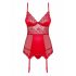 Obsessive Lovica - Lace Garter Top and Thong (Red) 