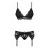 Obsessive 810 Lace Lingerie Set (Black) 