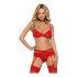 Obsessive Heartina - Lingerie Set (Red) 