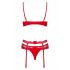 Obsessive Heartina - Lingerie Set (Red) 