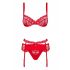 Obsessive Heartina - Lingerie Set (Red)  - L/XL