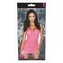 Lapdance Lace - Neck Harnessed Fishnet Mini Dress (Pink) 