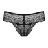 Miamor Obsessive - Black Lace Thong with Rhinestones 