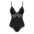 Obsessive 810-TED-1 - Lace trimmed elastic body (black) - L/XL