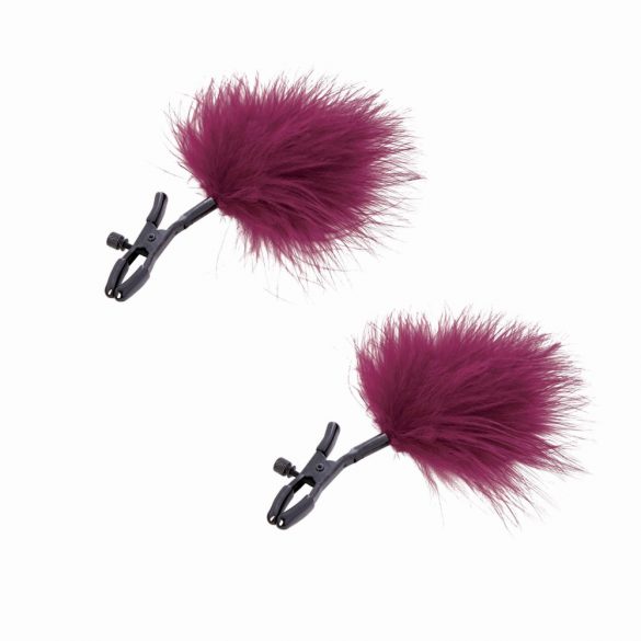 S&M - Feather Nipple Clamps (Burgundy) 