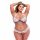 Baci Plus Size - Floral Lace Bra and Open Back Panty 