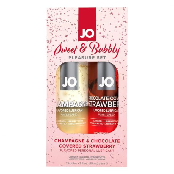 JO System Sweet & Bubble - Flavored Lubricants - Champagne Chocolate Strawberry (2 Pack) 